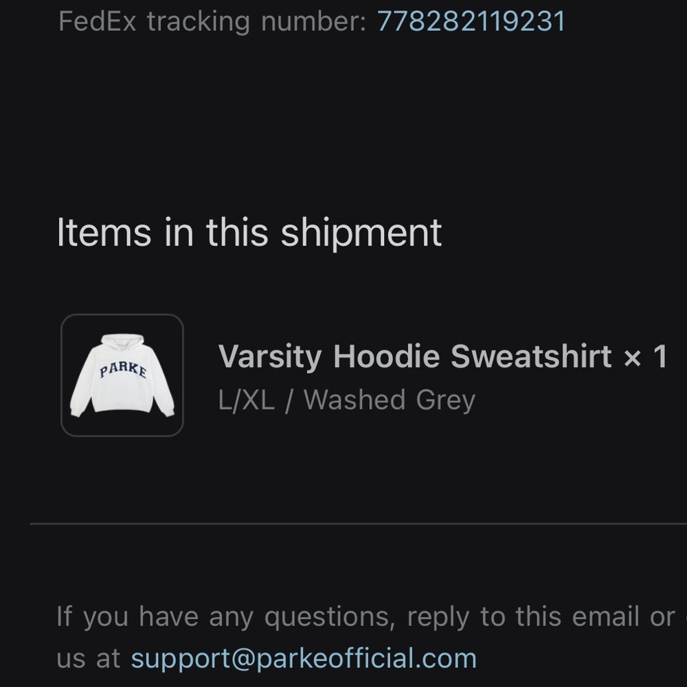 PARKE Varsity Hoodie Sweatshirt